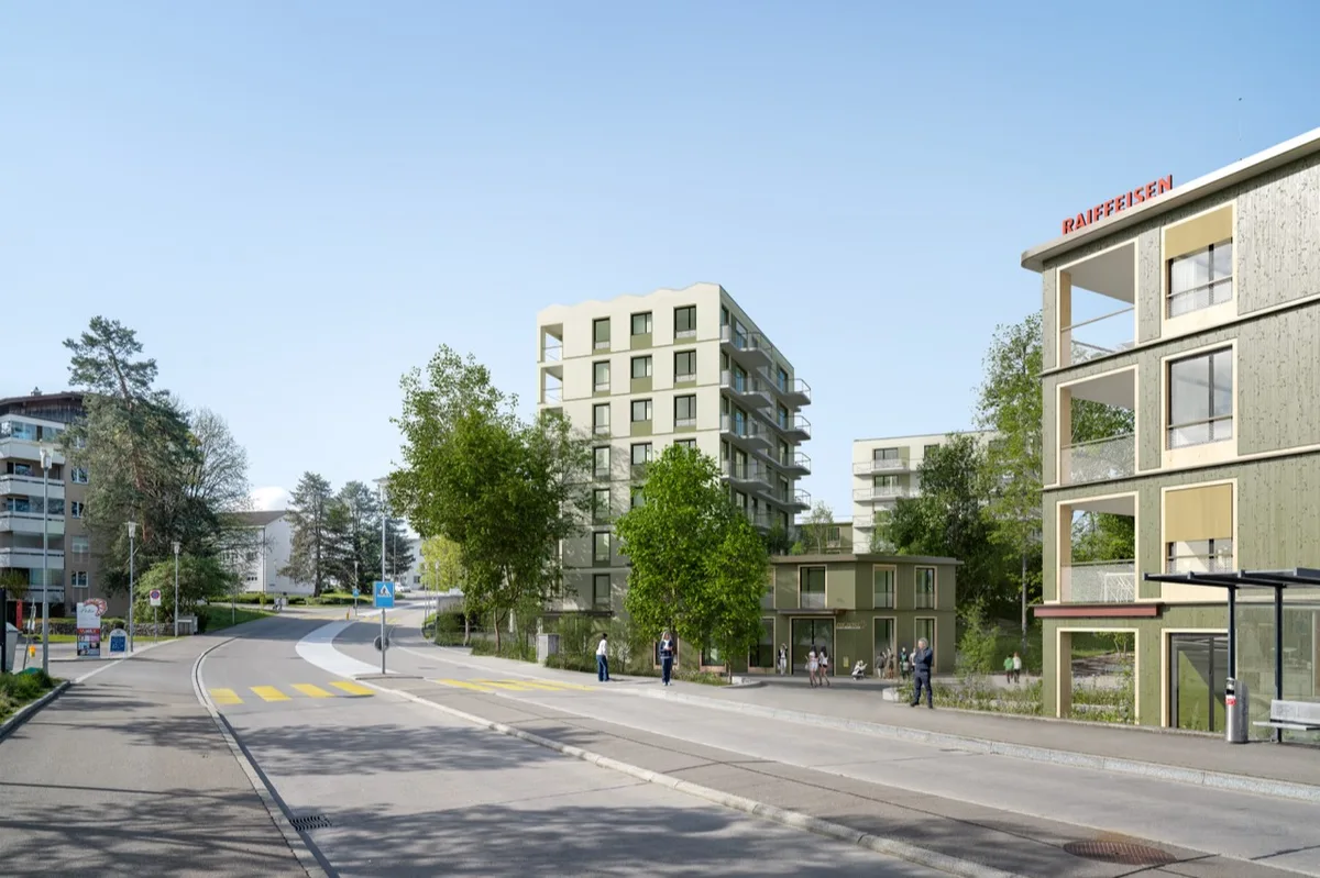 Ein visualisiertes Bauareal.